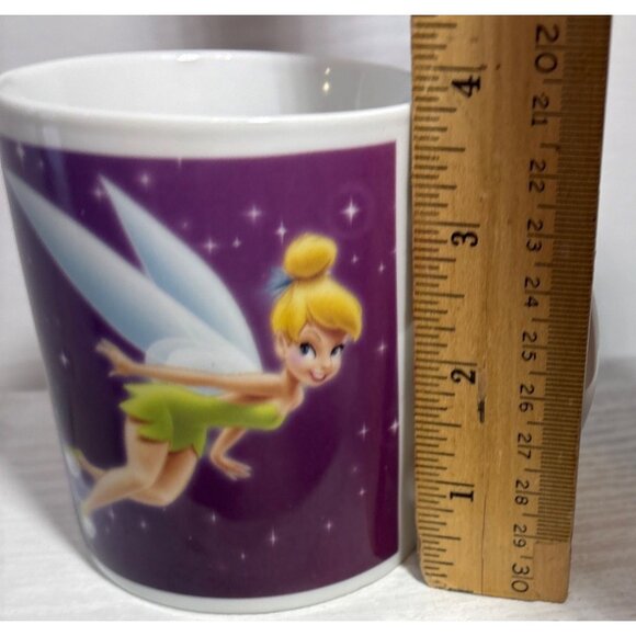 Disney Tinkerbell Mug Ceramic 11 Oz Purple Floral Design - Picture 5 of 6
